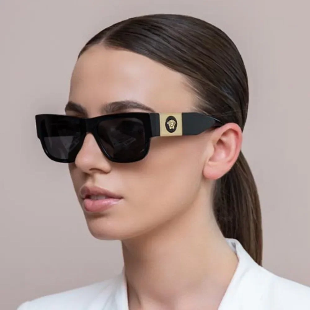 NEW Versace VE4406 GB1/87 Black Dark Grey Pilot Unisex Sunglasses